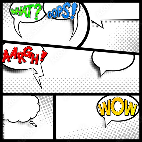 Comic Rahmen als Hintergrund