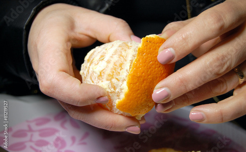 peeling orange