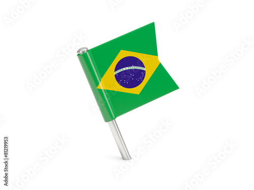 Flag pin of brazil