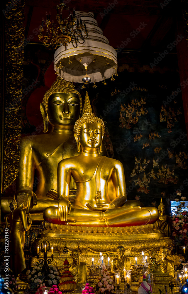 Buddha statue in Wat Bowonniwet Vihara in Bangkok