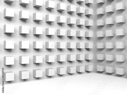 Abstract architecture background with relief cubes pattern #81220733
