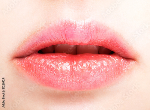 Closeup shot of female lips