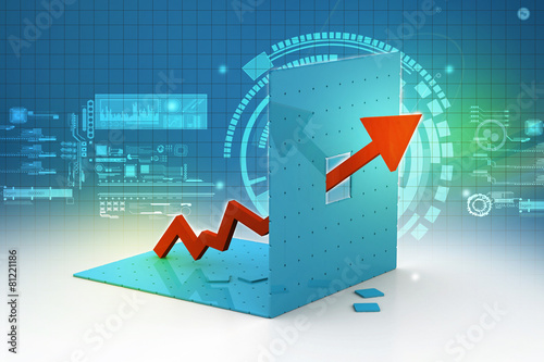 graph showing rise in profits or earnings