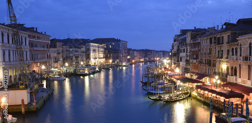 Night panorama of Venice city over the  Grand canal © cristianbalate