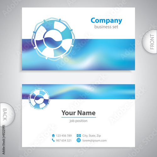 business card - Lifebuoy symbol - marine Equipment - company pre