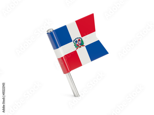 Flag pin of dominican republic
