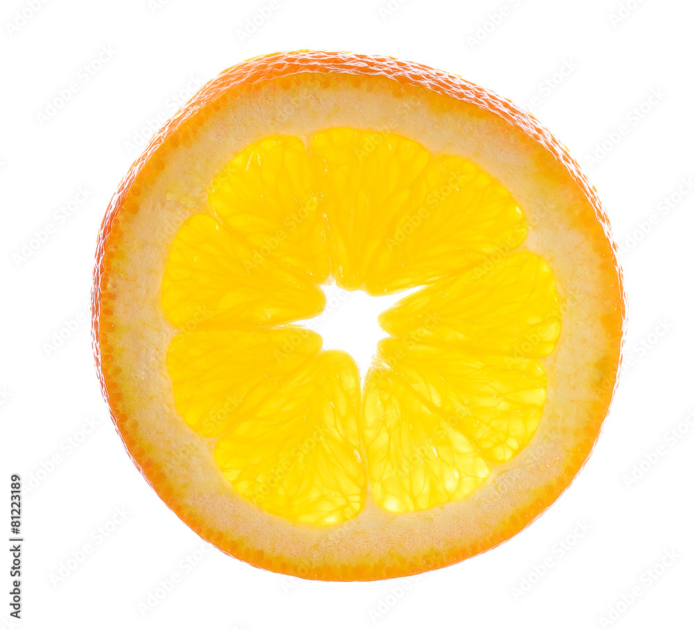 Slice orange isolated on white background Slice orange isolated on white background