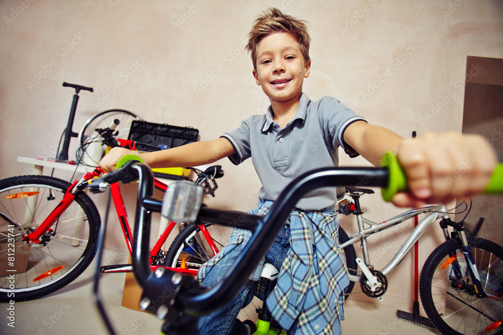 Obraz premium Lad in garage