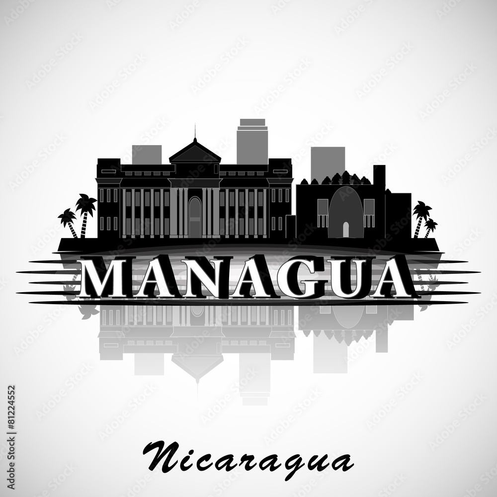 Modern Managua City Skyline Design. Nicaragua