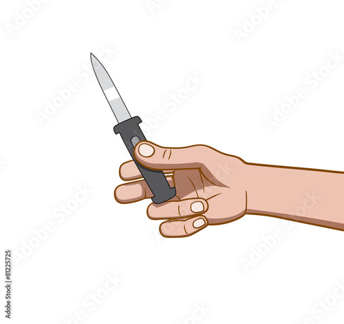 A hand with knife