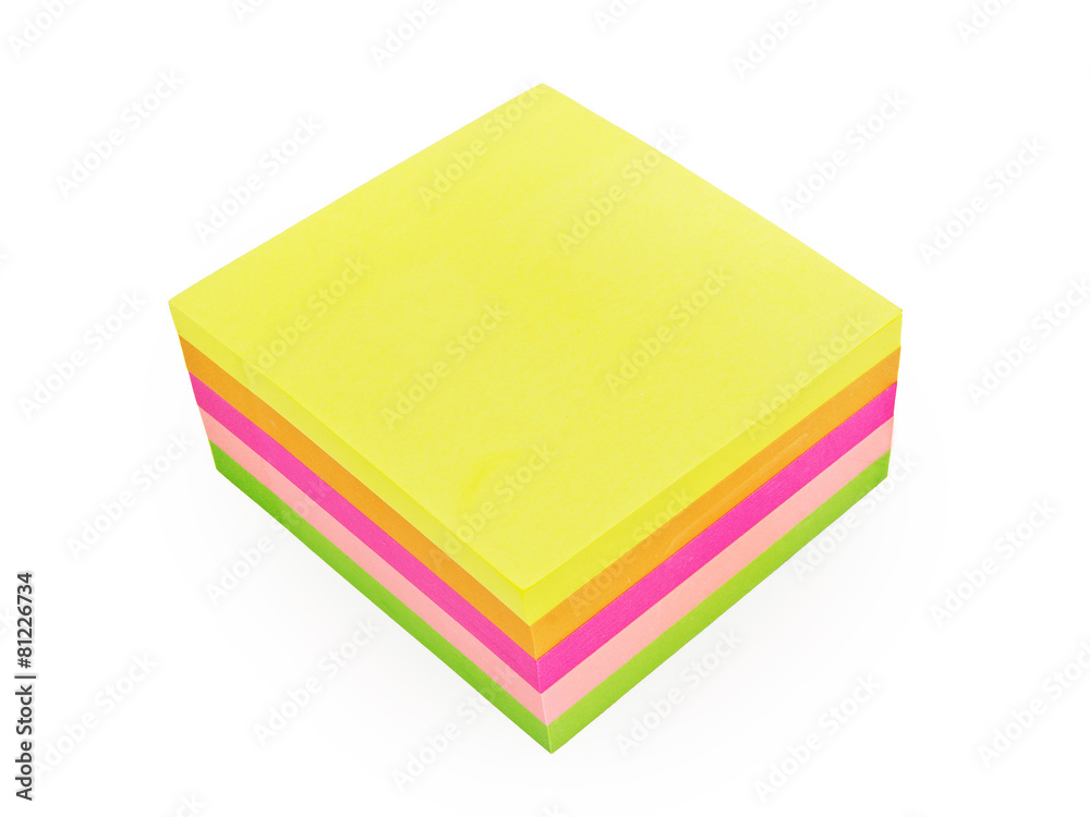 colorful post-it notes isolated on white colorful post-it notes isolated on white