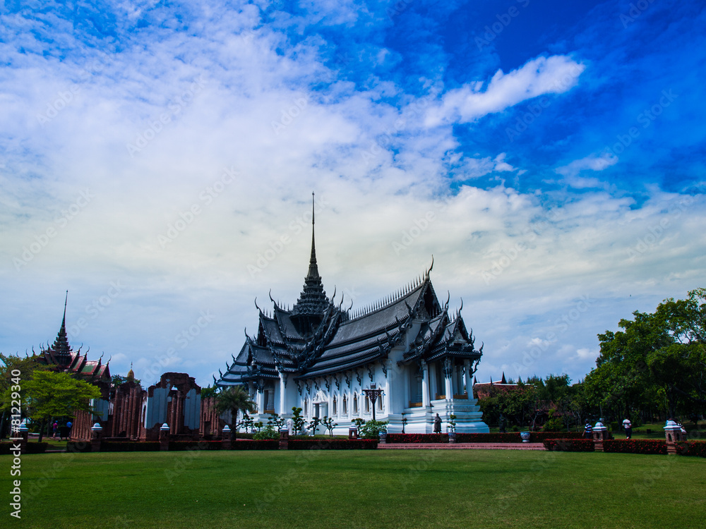Royal grand palace Sanphet Prasat Palace, Ancient City, Bangkok, Royal grand palace Sanphet Prasat Palace, Ancient City, Bangkok,