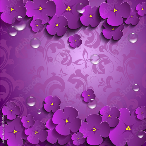 Vector flowers in 3D