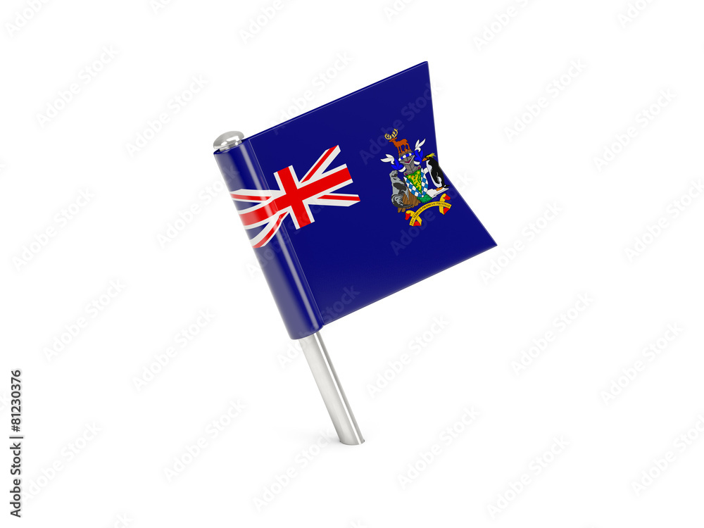 Flag pin of south georgia and the south sandwich islands Flag pin of south georgia and the south sandwich islands