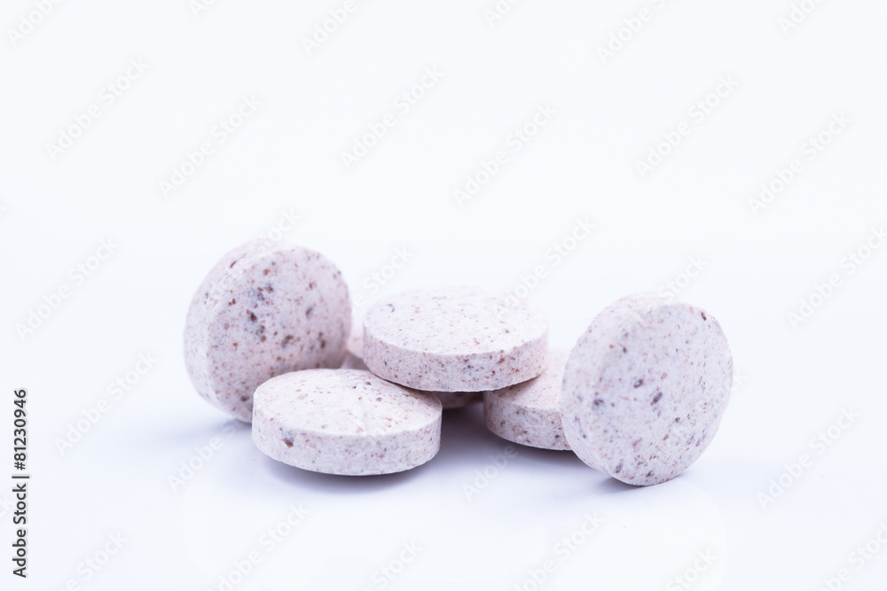 Tablets on a white background. Tablets on a white background.