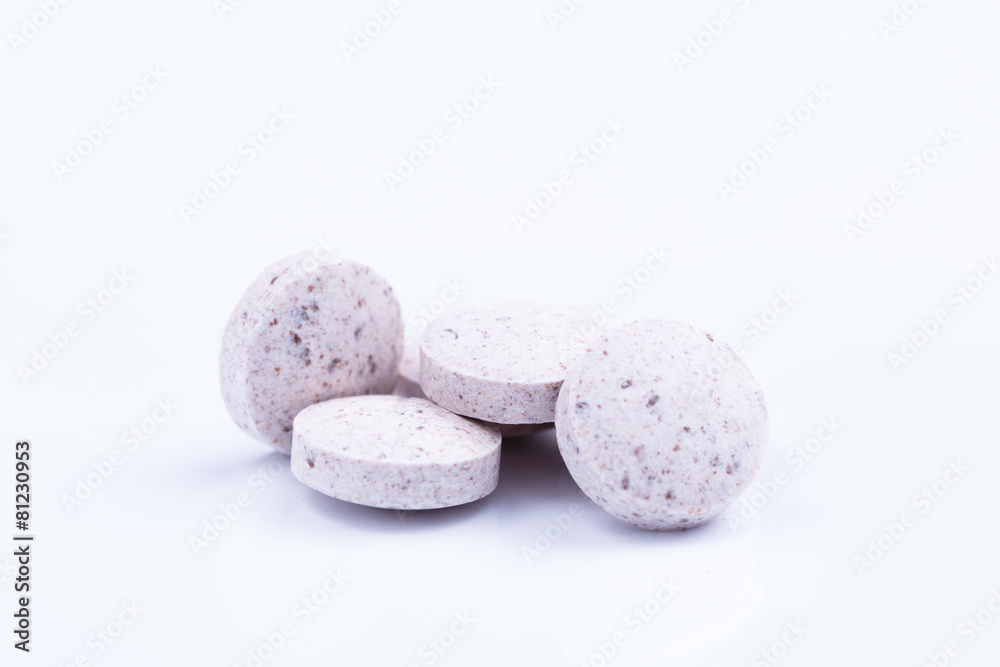 Tablets on a white background. Tablets on a white background.
