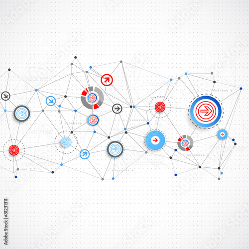 Abstract geometry technology background.