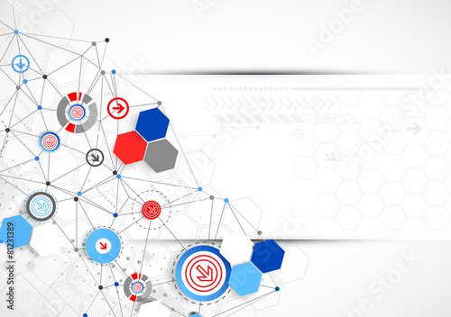 Abstract geometry technology background.