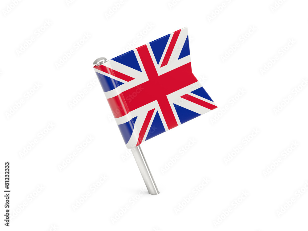 Fototapeta premium Flag pin of united kingdom