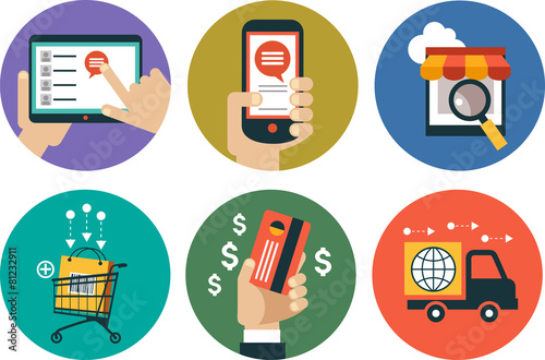 infographics background E-commerce