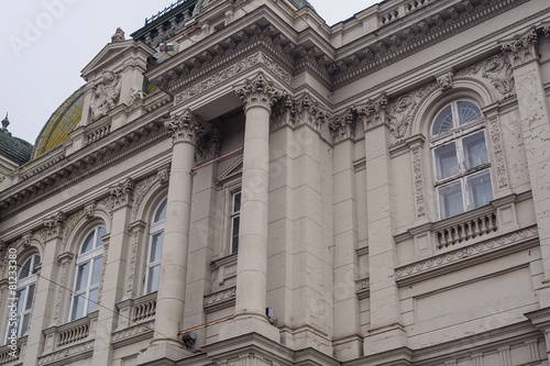 Beautiful architecture, historic building in Lviv