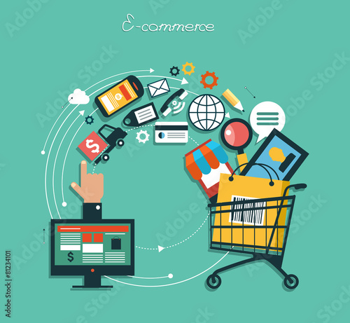 infographics background E-commerce
