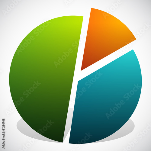 Pie Chart Vector Graphics. Pie Chart, Pie Graph Element