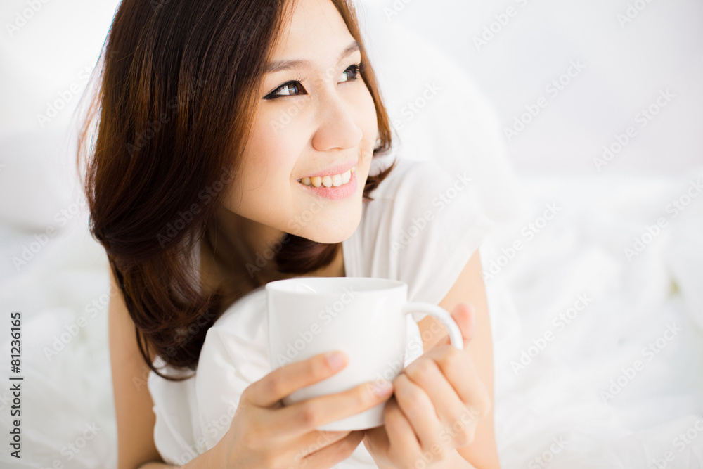 Portrait of a beautiful young woman in bed Portrait of a beautiful young woman in bed