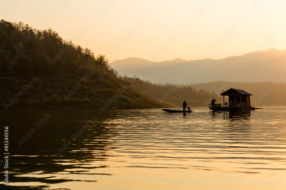 House raft for tourist at Nan Province,Thailand