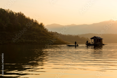 House raft for tourist at Nan Province,Thailand