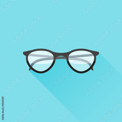 Glasses flat icon