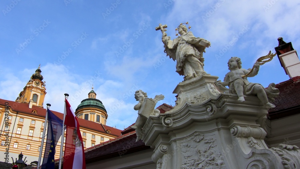 timelapse of the monastery of Melk in Austria timelapse of the monastery of Melk in Austria