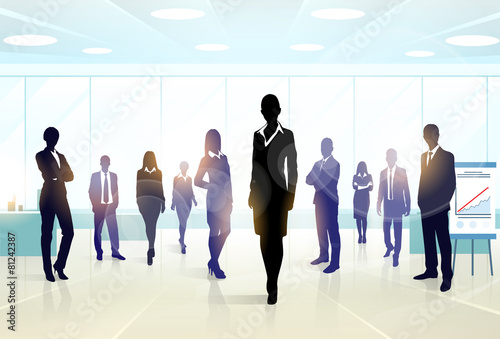 Business People Group Silhouette Executives Team