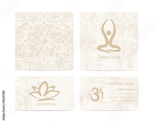 Design template for yoga studio business card