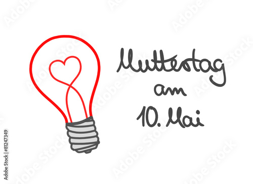 sm herz gluehbirne muttertag 10 mai II
