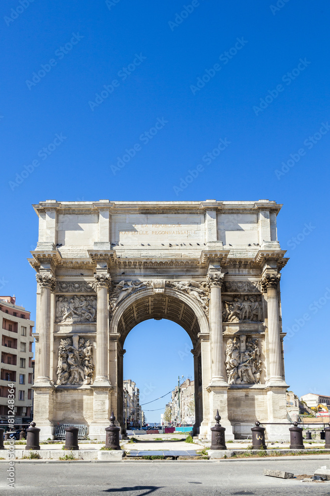 Triumphal arc Porte  also known as Porte Royale in Marseille