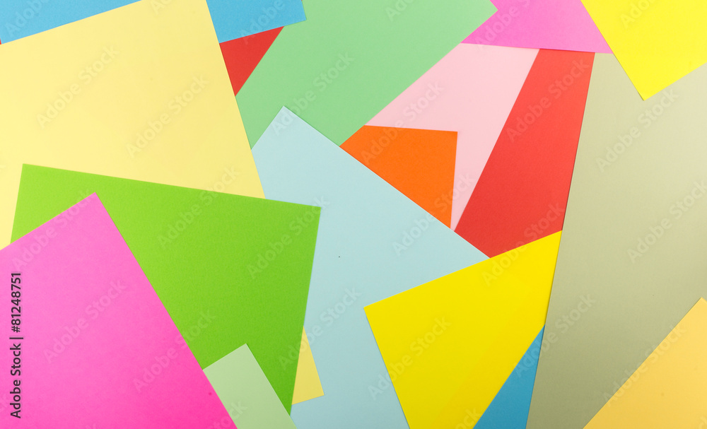 Colorful paper overlap  as geometric pattern background
