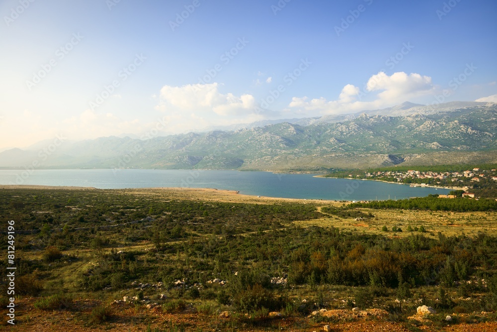 Fototapeta premium High mountains in croatia seaside