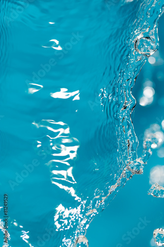 water splash on blue background