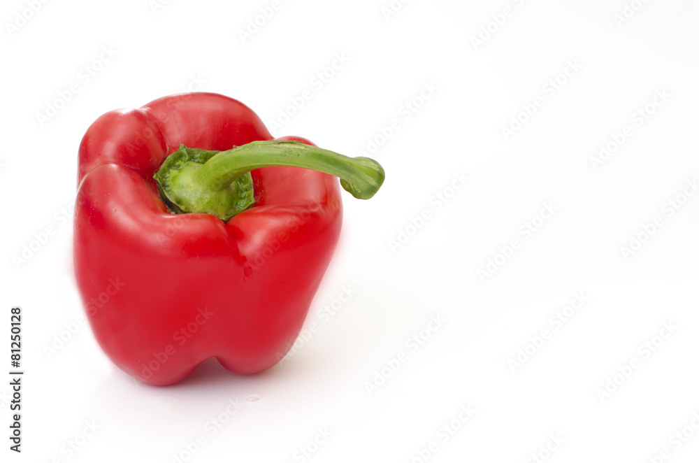 red pepper on a white background