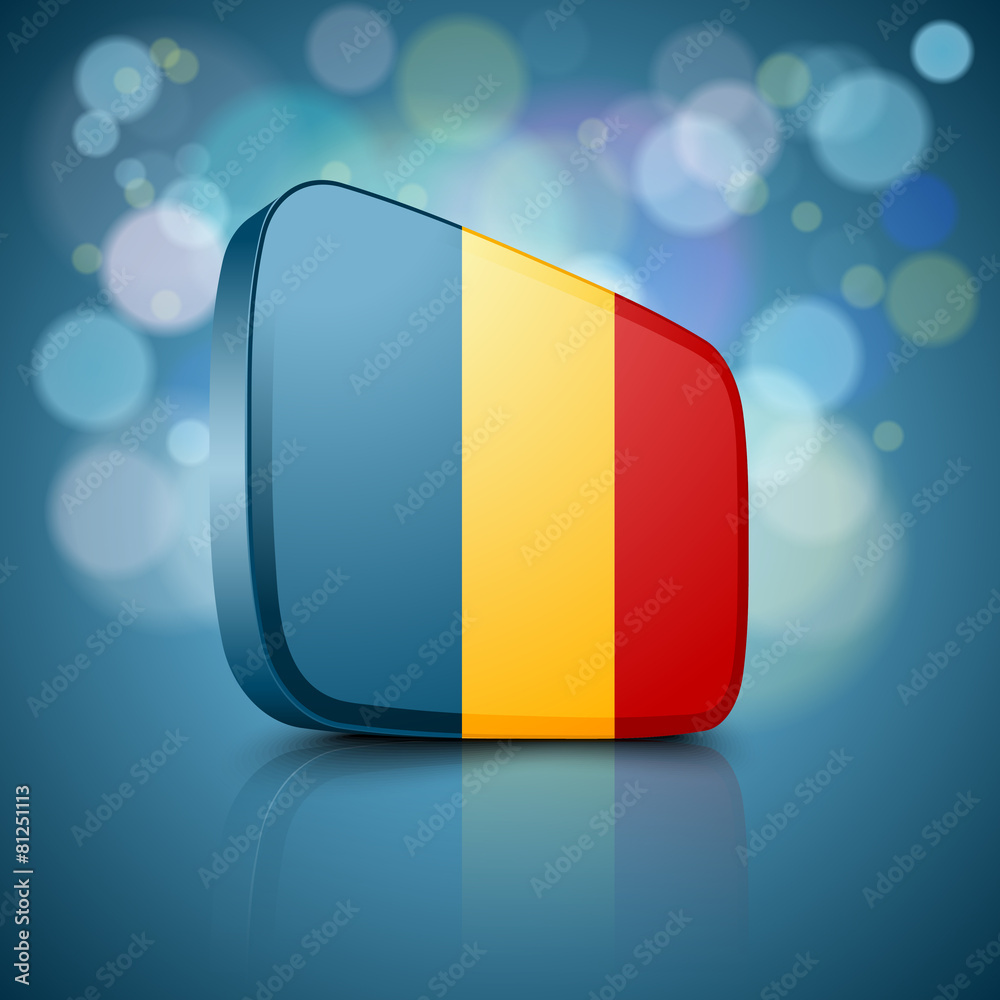 Fototapeta premium Romania button