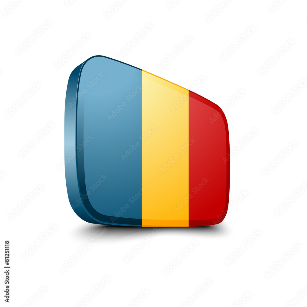 Fototapeta premium Romania button