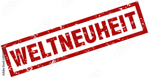 weltneuheit Stempel rot