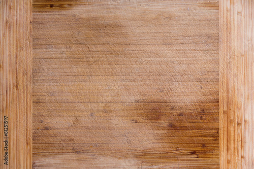 Empty Old Bamboo Cutting Board for Background