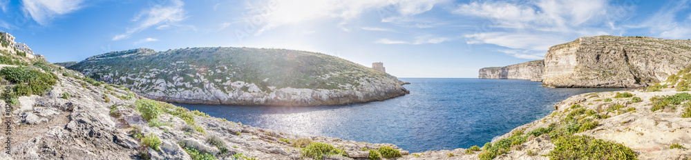 Xlendi Bay in Gozo Island, Malta.
