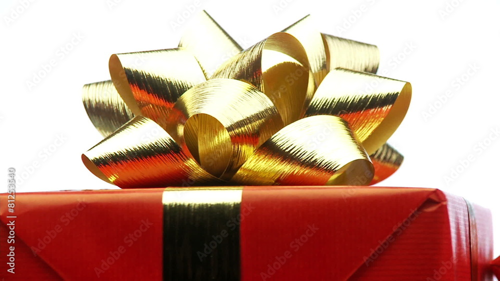 ribbon on christmas present looping