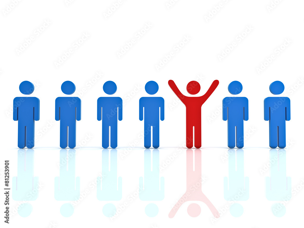 Stand out from the crowd and different concept Stand out from the crowd and different concept