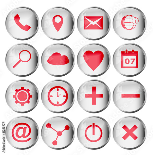 Button, icons set