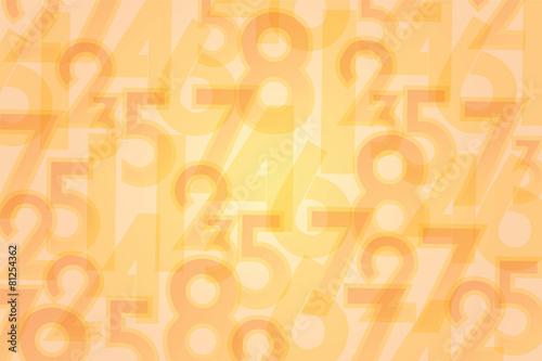 numbers orange background