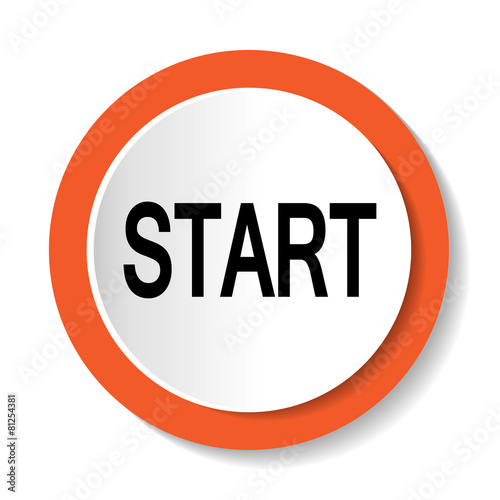 Векторный значок с надписью START